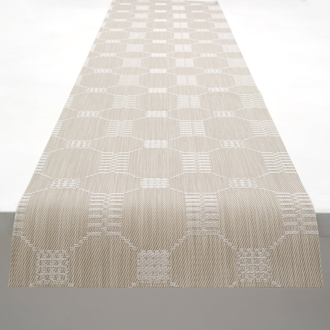 Coverlet Table Runners - Flax With Prop