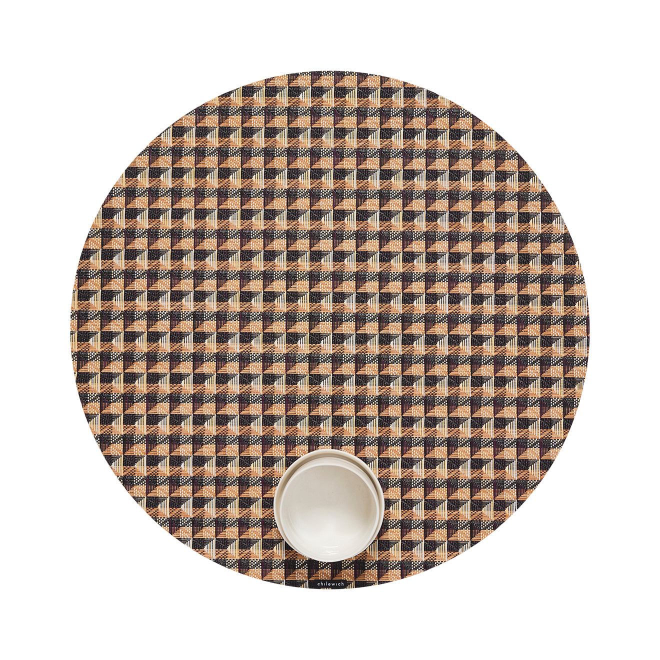 Chilewich woven placemat with subtle texture and contemporary design, ideal for dining and tabletop decor.