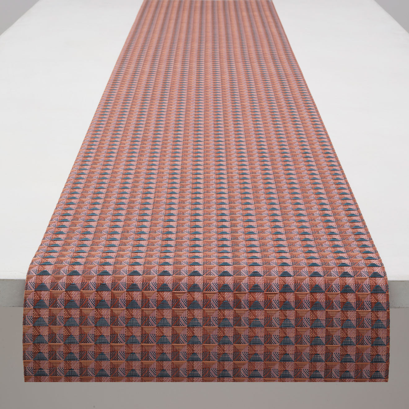 Detail image of Chilewich woven material showcasing texture, color, and pattern of the terrastrand yarn weave.