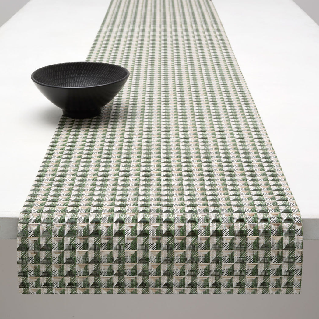 Detail image of Chilewich woven material showcasing texture, color, and pattern of the terrastrand yarn weave.