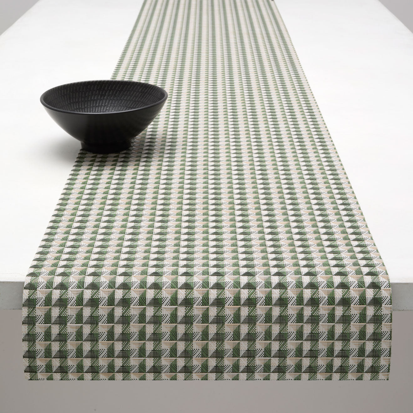 Detail image of Chilewich woven material showcasing texture, color, and pattern of the terrastrand yarn weave.
