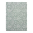 Abalone Woven Floor Mat in Muted Light Blue Green with White