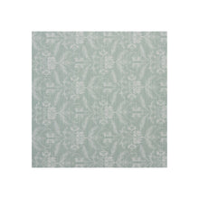 Abalone Woven Floor Mat in Muted Light Blue Green with White