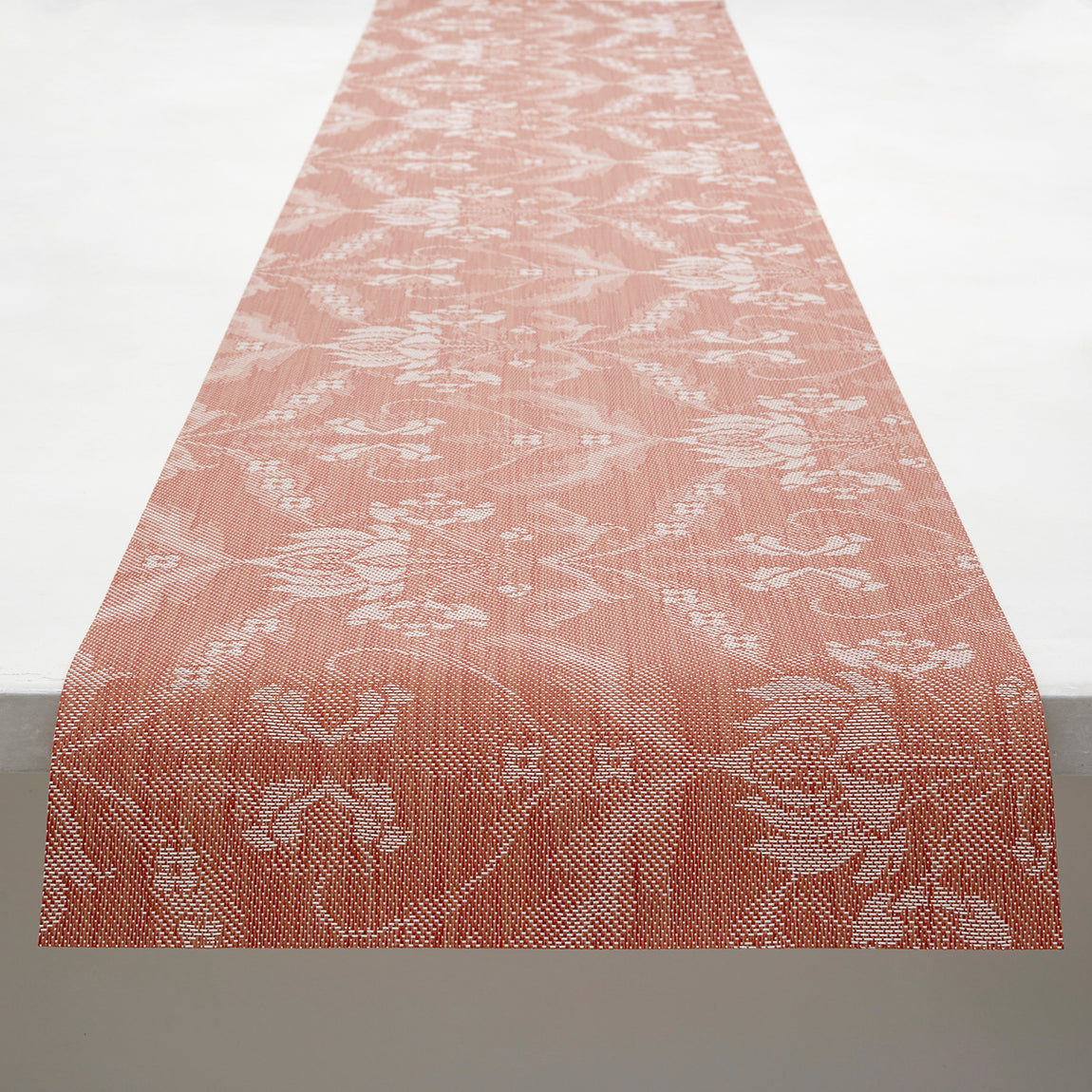 Damask Table Runners - Burnt Coral