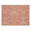 Rectangle Placemats in Muted Light Orange Red with White Accents
