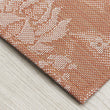 Damask Burnt Coral Detail