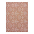 Burnt Coral Woven Floor Mat in Muted Midtone Warm Red with White