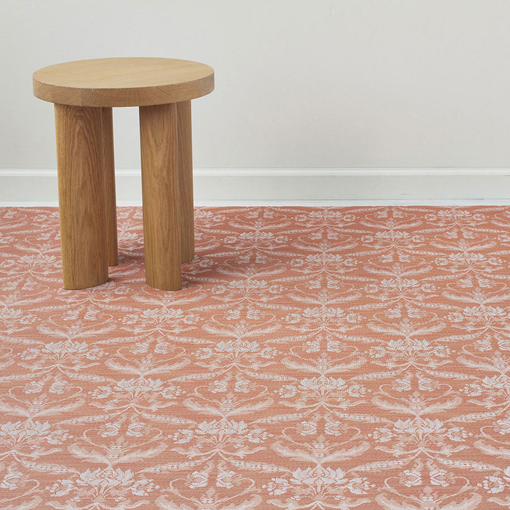 Damask Rugs - Burnt Coral With Prop