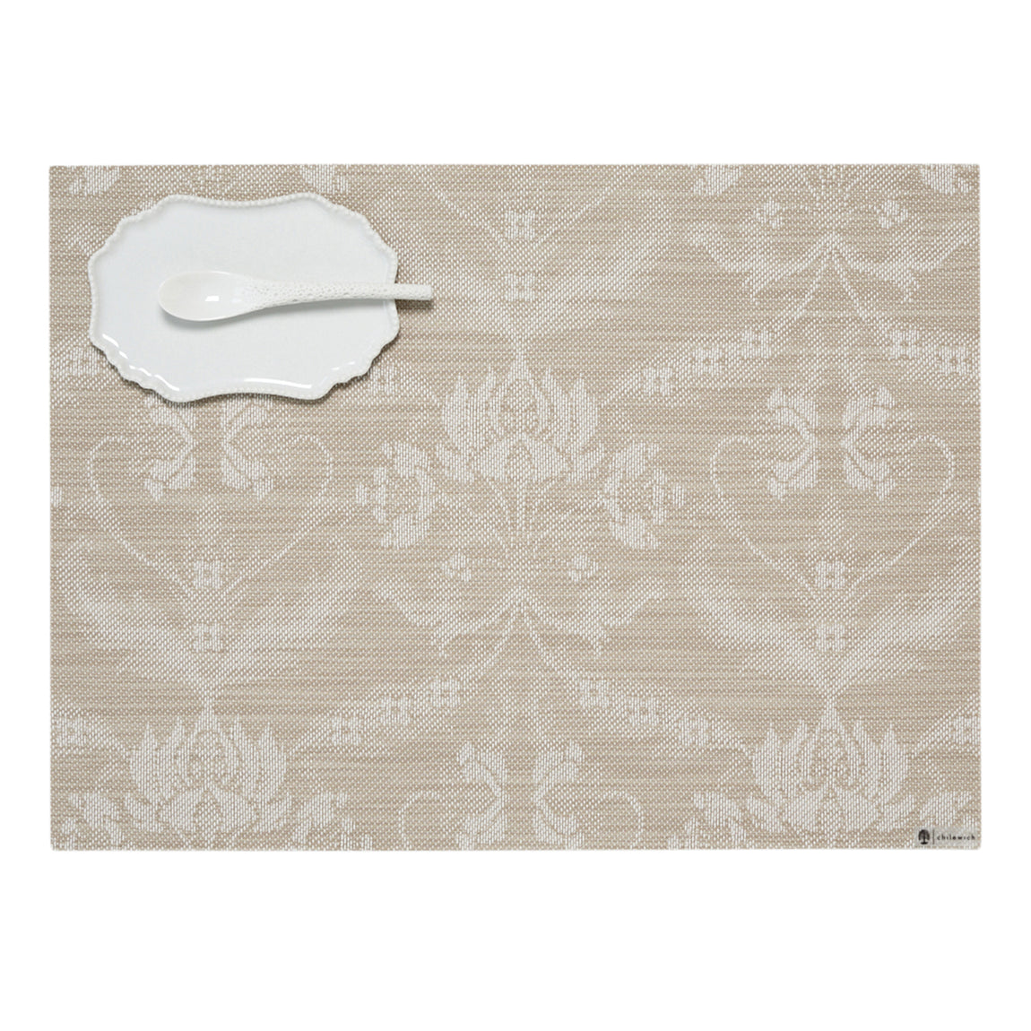 Damask Placemats - Flax View 1