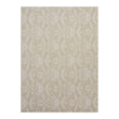 Flax Woven Floor Mat in Light Neutral Beige with White
