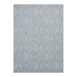 Sea Woven Floor Mat in Muted Light Blue with White