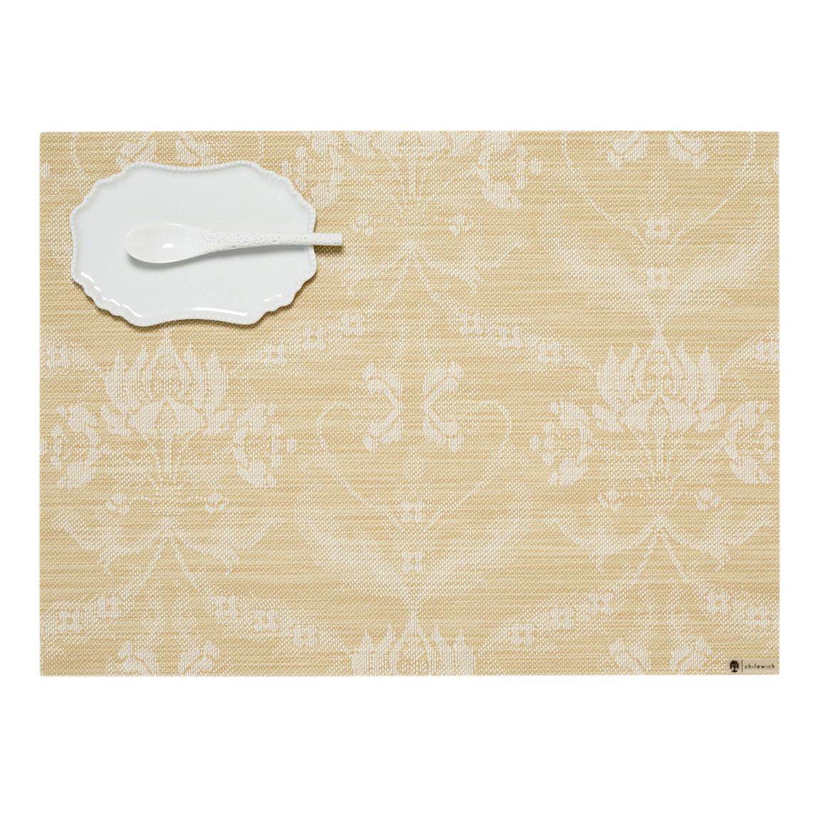Damask Placemats - Wheat View 1