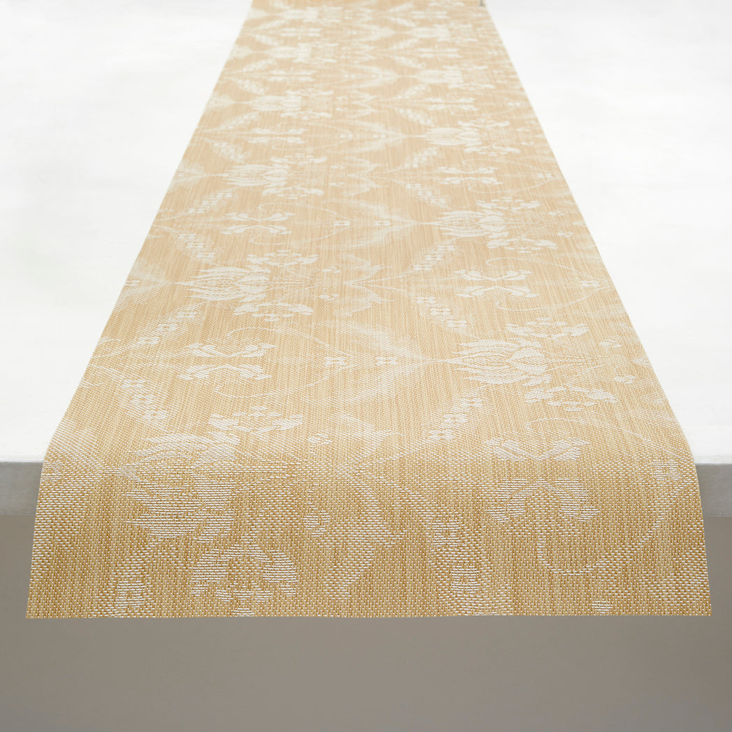 Damask Table Runners - Wheat With Prop