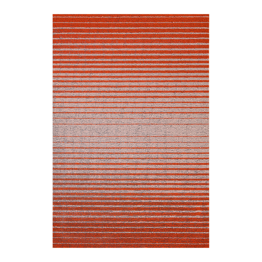 Rectangle Shag Mats in Mix of Vivid Orange and Peach