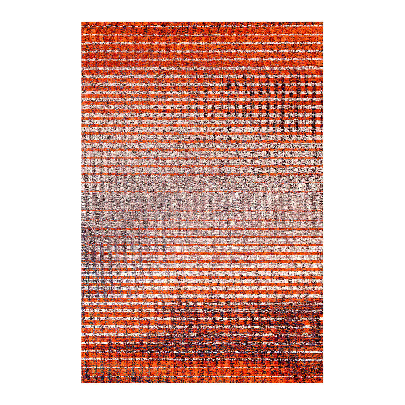 Rectangle Shag Mats in Mix of Vivid Orange and Peach