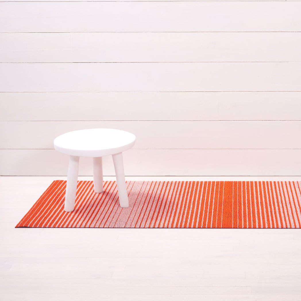 Domino Stripe Shag Mats - Apricot Runner