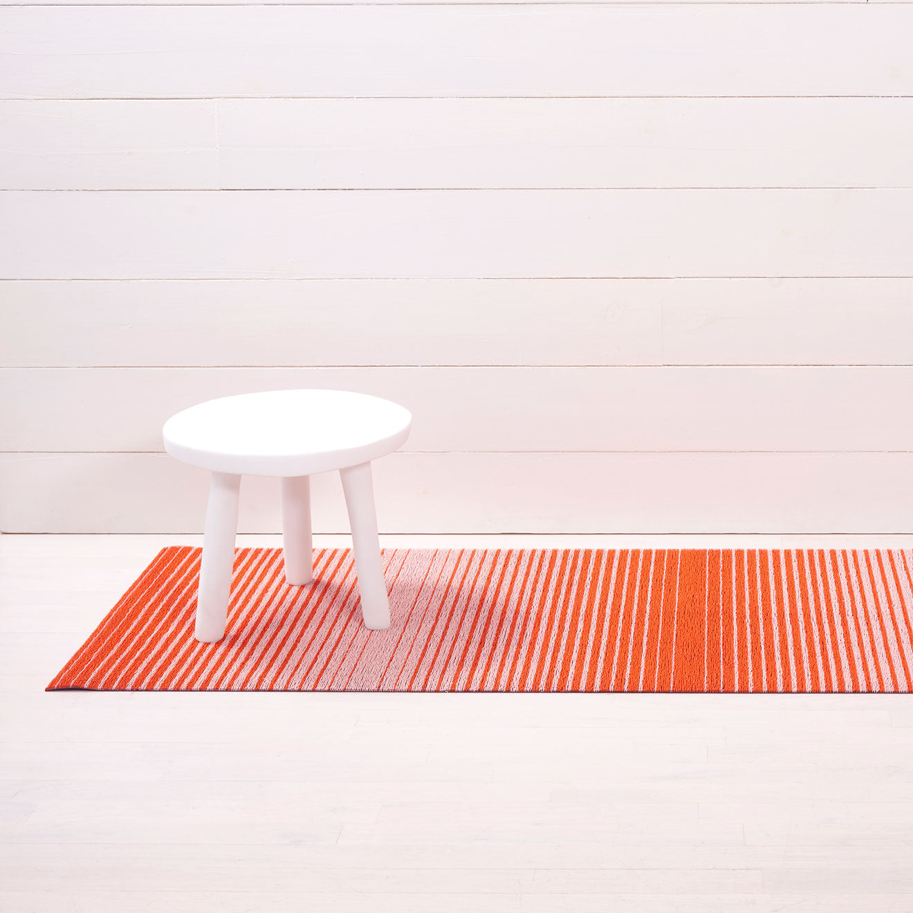 Domino Stripe Shag Mats - Apricot Runner