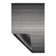 Domino Stripe Shag Mats - Black/White Corner
