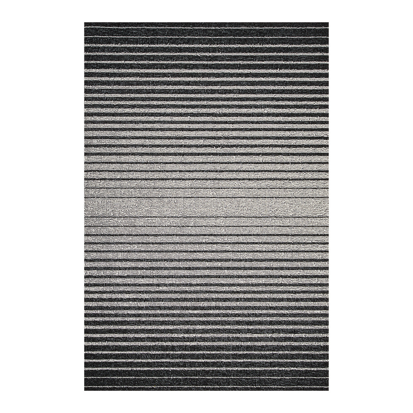 Rectangle Shag Mats in Mix of Black and White