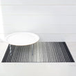 Domino Stripe Shag Mats - Black/White Utility Mat