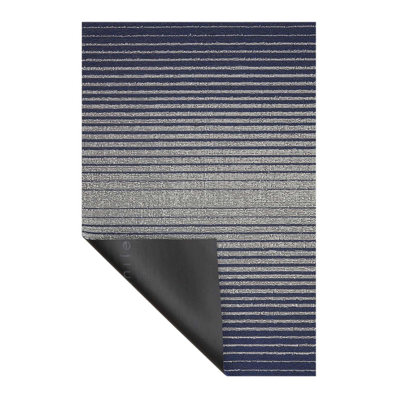 Domino Stripe Shag Mats - Denim Corner