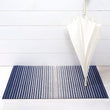 Domino Stripe Shag Mats - Denim Utility Mat