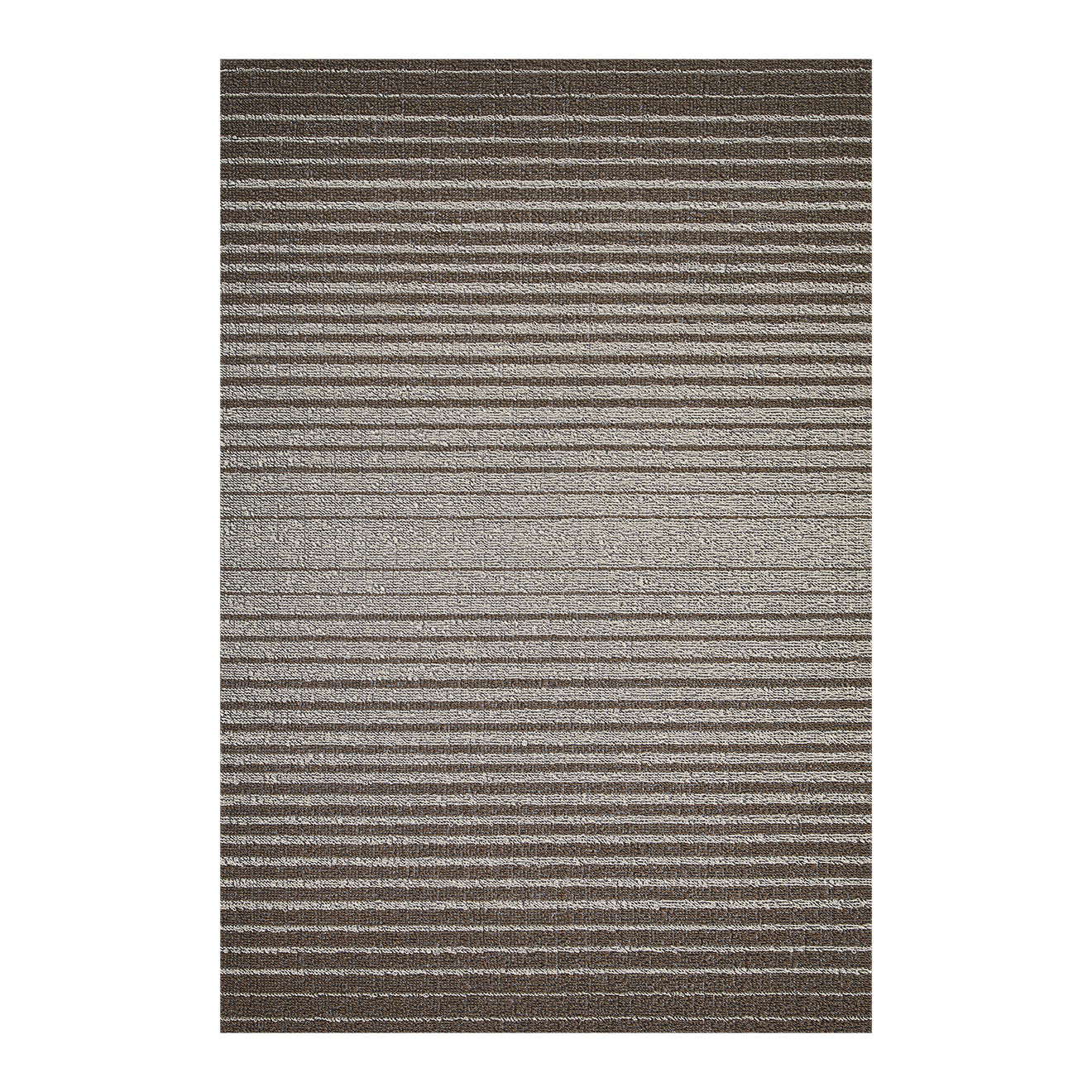 Rectangle Shag Mats in Mix of Cool Brown and White