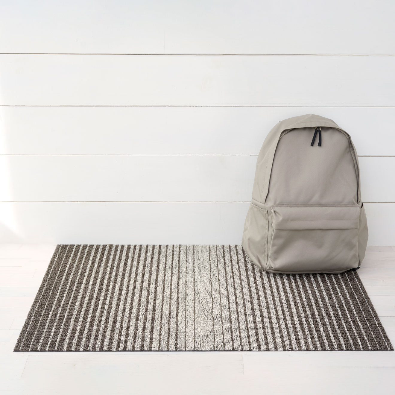 Domino Stripe Shag Mats - Oak Utility Mat
