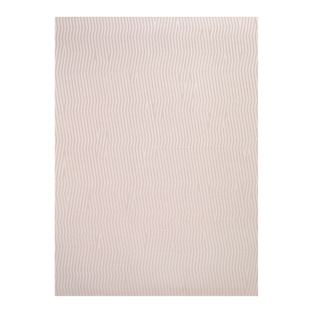Canvas Woven Floor Mat in Mix of Off White and Light Neutral Beige
