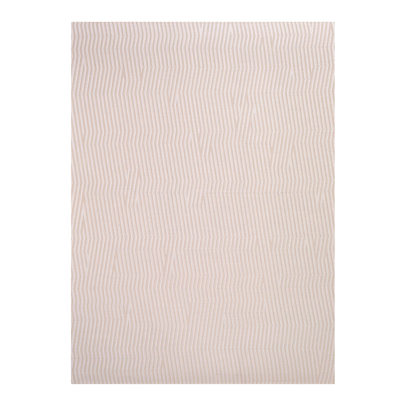 Canvas Woven Floor Mat in Mix of Off White and Light Neutral Beige