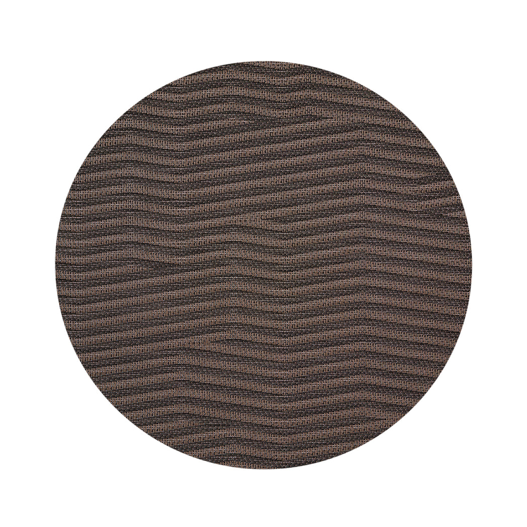 Round Placemats in Mix of Dark and Midtone Brown