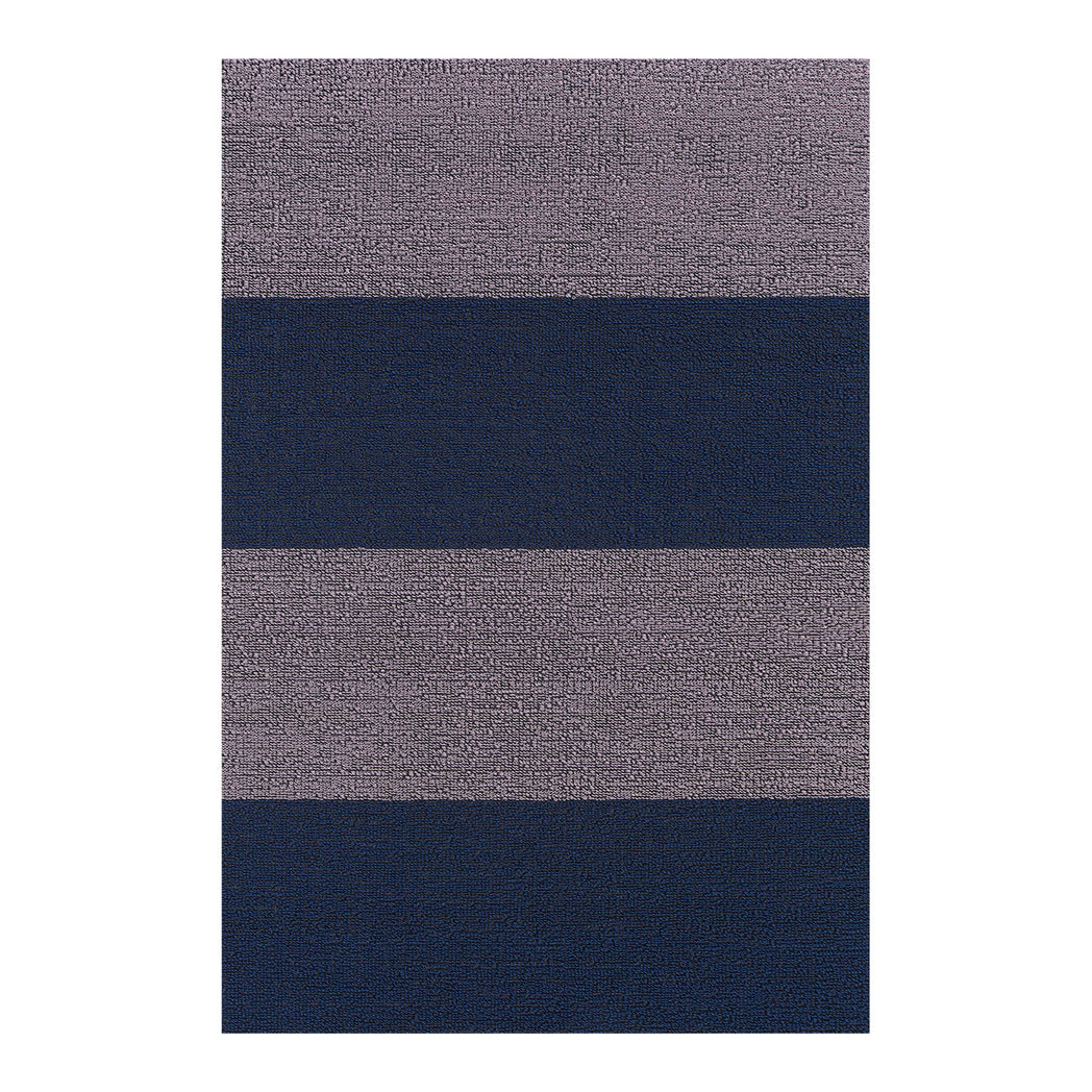 Rectangle Shag Mats in Mix of Midtone Navy Blue and Light Cool Pink