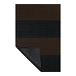 Duo Stripe Shag Mats - Mocha Corner