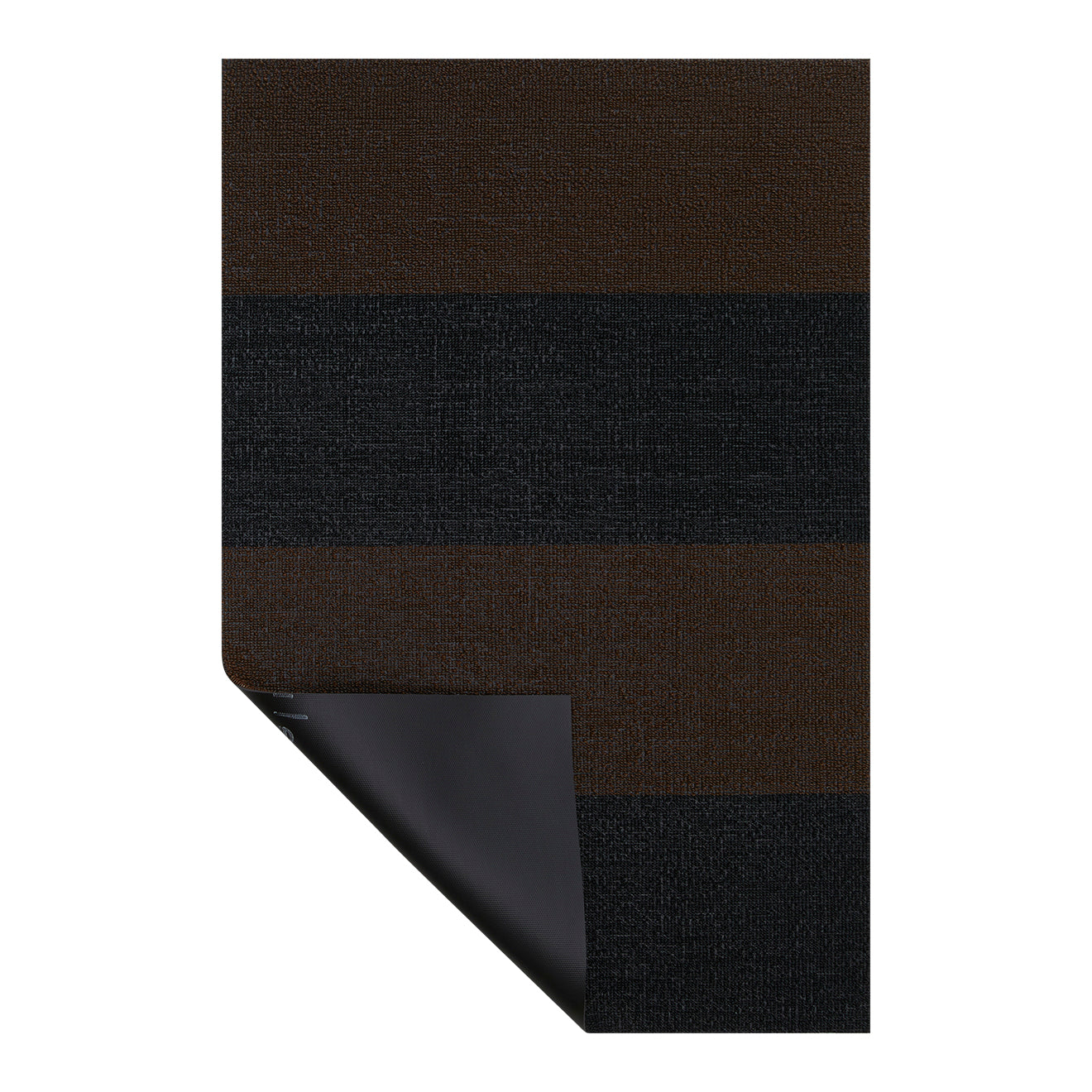 Duo Stripe Shag Mats - Mocha Corner