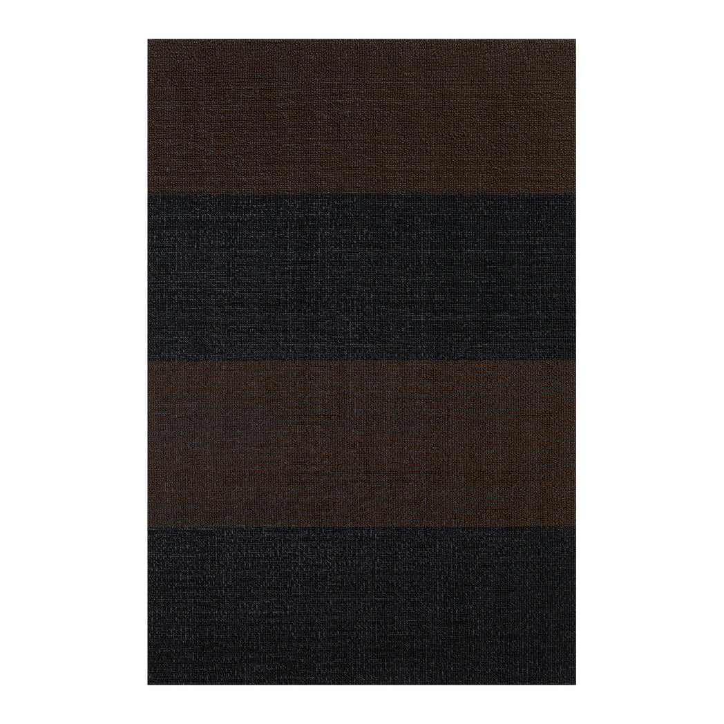 Rectangle Shag Mats in MIx of Black and Midtone Warm Brown