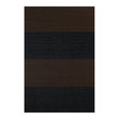 Rectangle Shag Mats in MIx of Black and Midtone Warm Brown