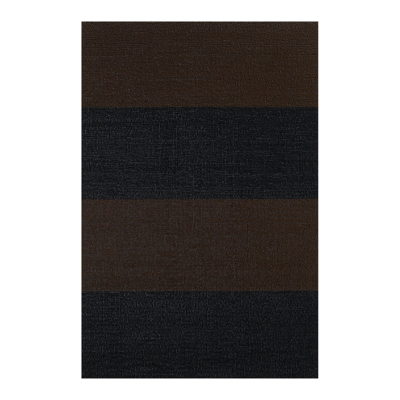 Rectangle Shag Mats in MIx of Black and Midtone Warm Brown