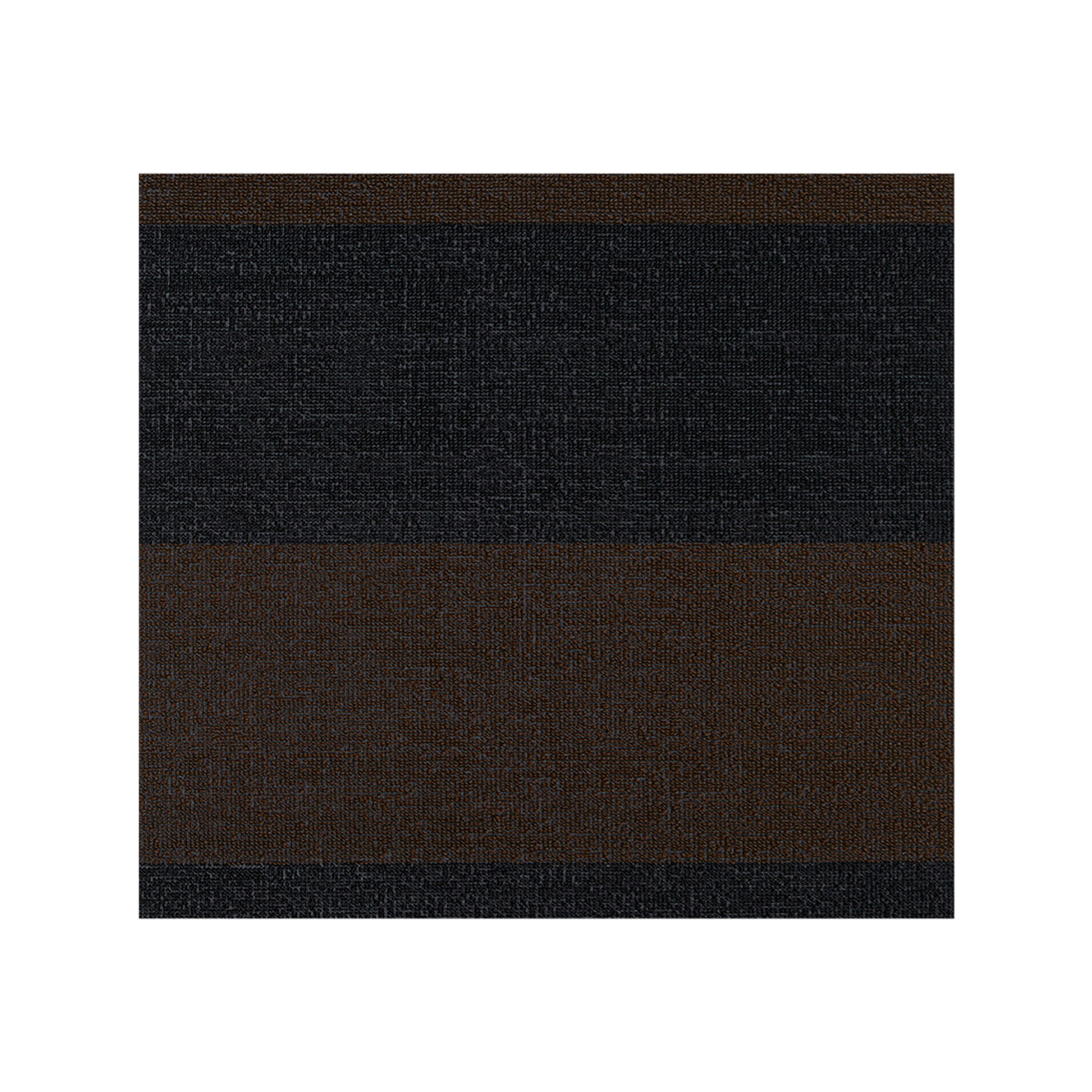 Square Shag Mats in MIx of Black and Midtone Warm Brown
