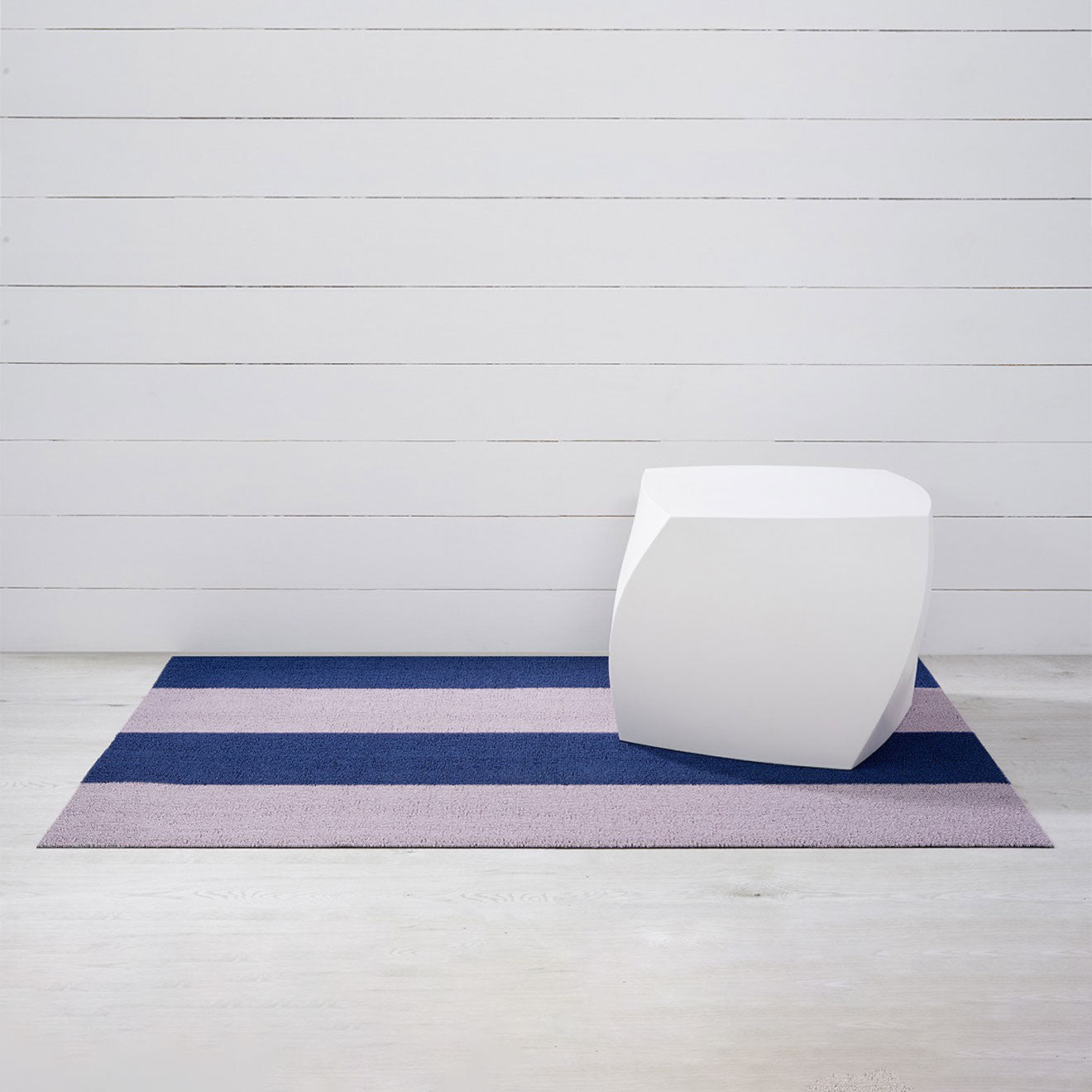 Duo Stripe Shag Mats - Berry Big Mat
