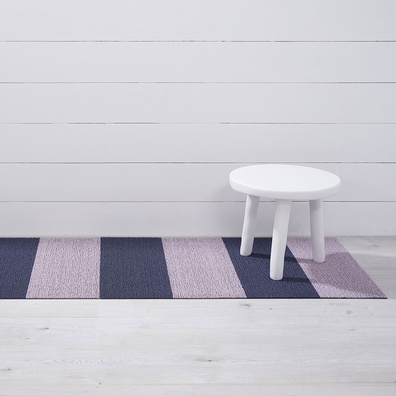 Duo Stripe Shag Mats - Berry Runner