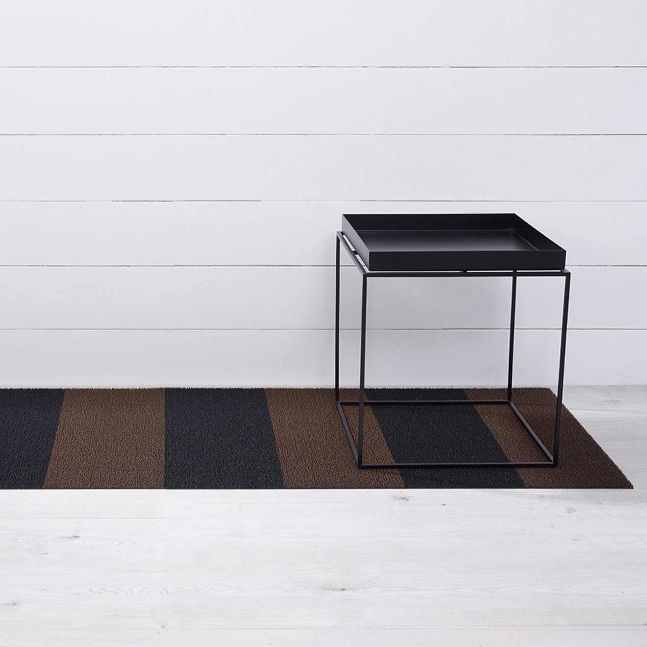 Duo Stripe Shag Mats - Mocha Runner