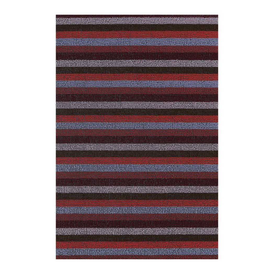 Rectangle Shag Mats in Mix of Midtone Navy Blue and Light Cool Pink