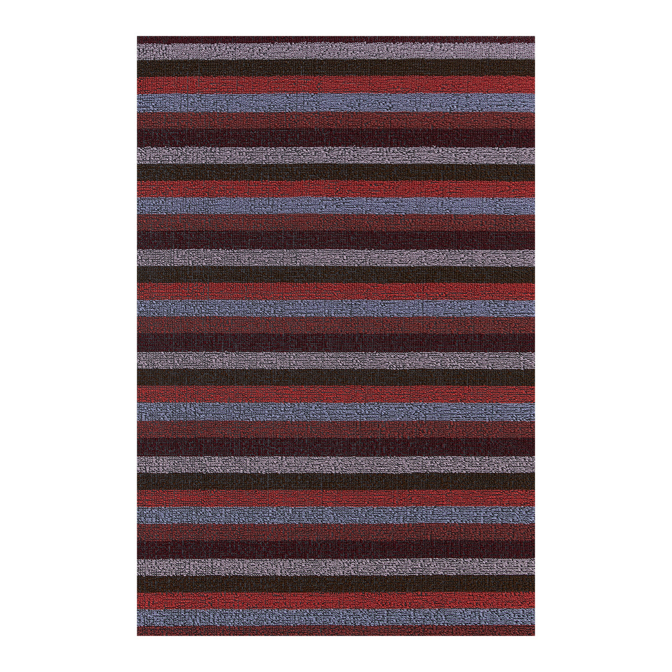 Rectangle Shag Mats in Mix of Midtone Navy Blue and Light Cool Pink