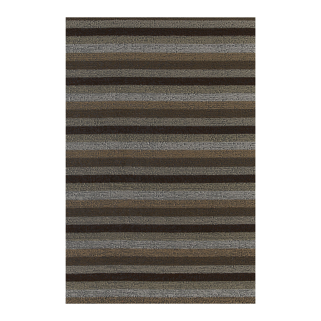 Rectangle Shag Mats in MIx of Black and Midtone Warm Brown