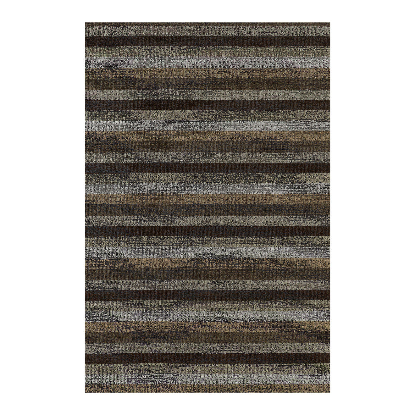 Rectangle Shag Mats in MIx of Black and Midtone Warm Brown