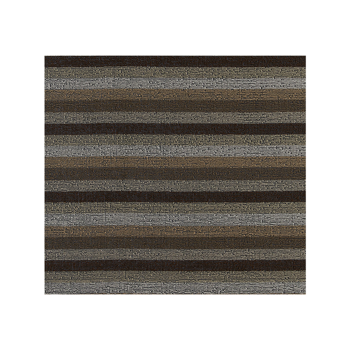 Even Stripe Shag Mat Samples - Mocha View 1