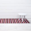 Even Stripe Shag Mats - Berry Runner