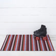 Even Stripe Shag Mats - Berry Utility Mat