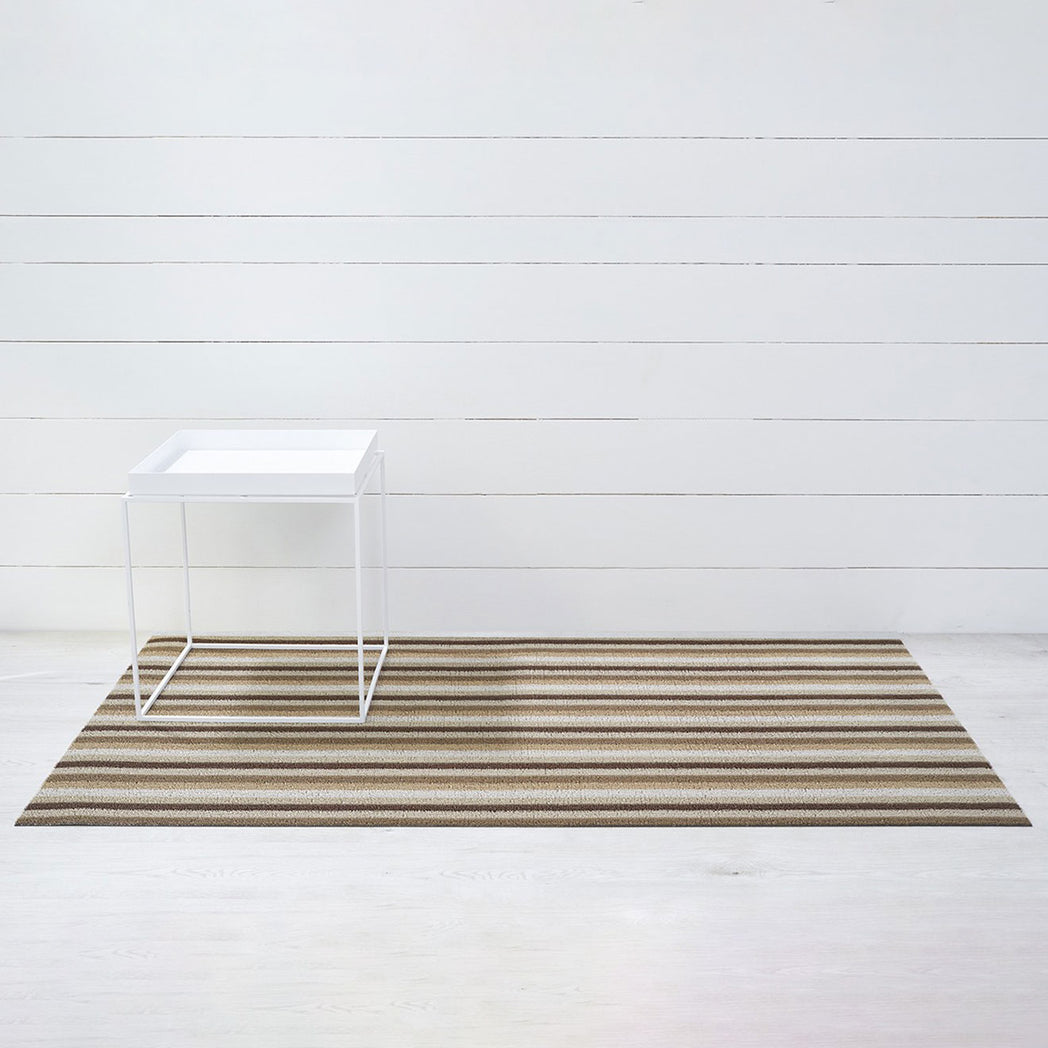 Even Stripe Shag Mats - Mocha Big Mat