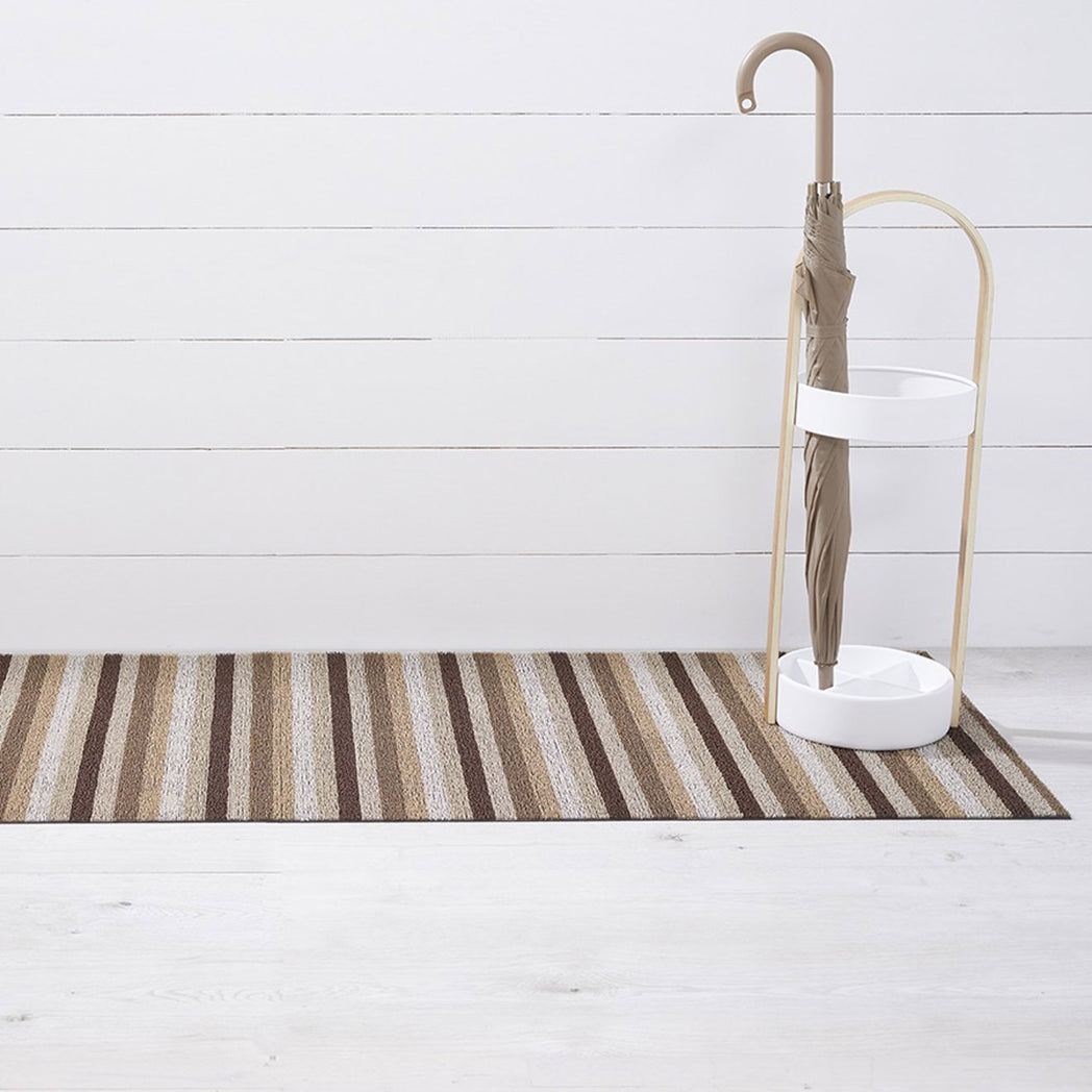 Even Stripe Shag Mats - Mocha Runner
